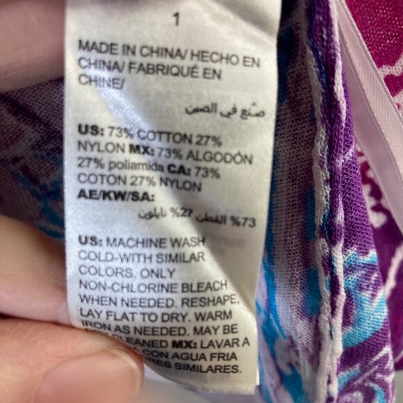 Womens Chicos Lightweight Open Cardigan Ruched Sleeves Medallion Floral M - Picture 8 of 10